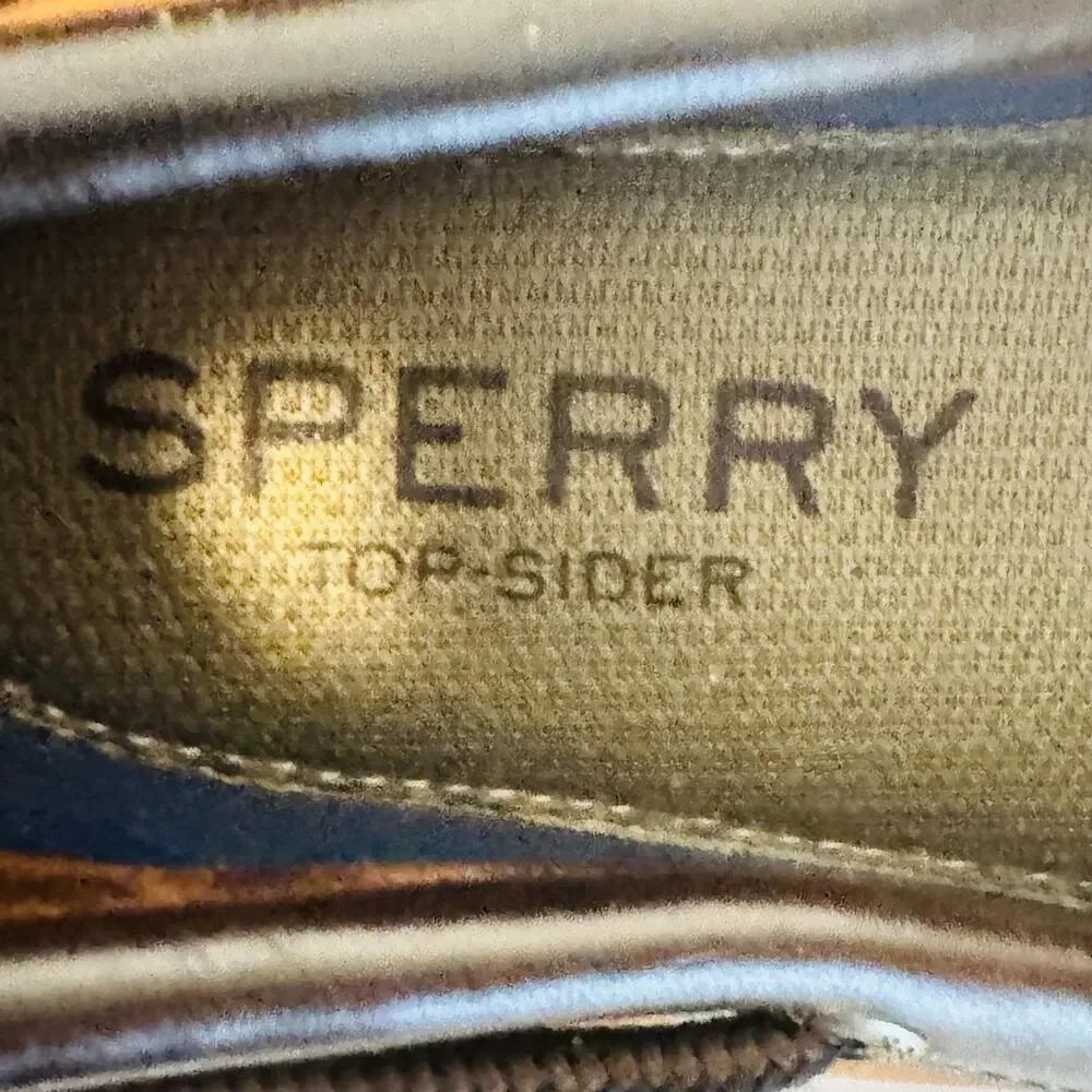 Sperry Shoes Mens 7.5 Brown Leather Top Sider Boat Deck Moc Toe Lace Up Casual